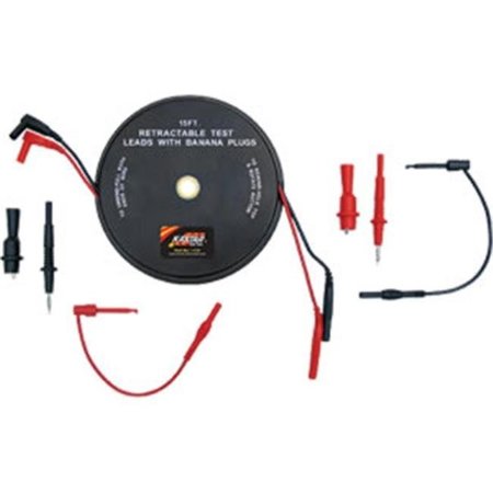 KASTAR Kastar Hand Tools KAS1176 7-Pc Retractable Test Lead Set- 2-15Ft. with Banana Plugs KAS1176